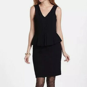 Anthropologie Nanette Lepore Black Peplum Dress